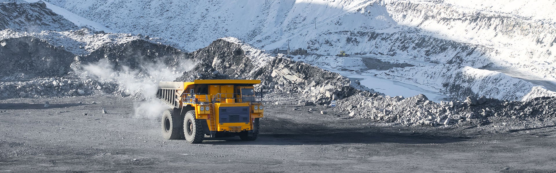 Dump truck in quarry