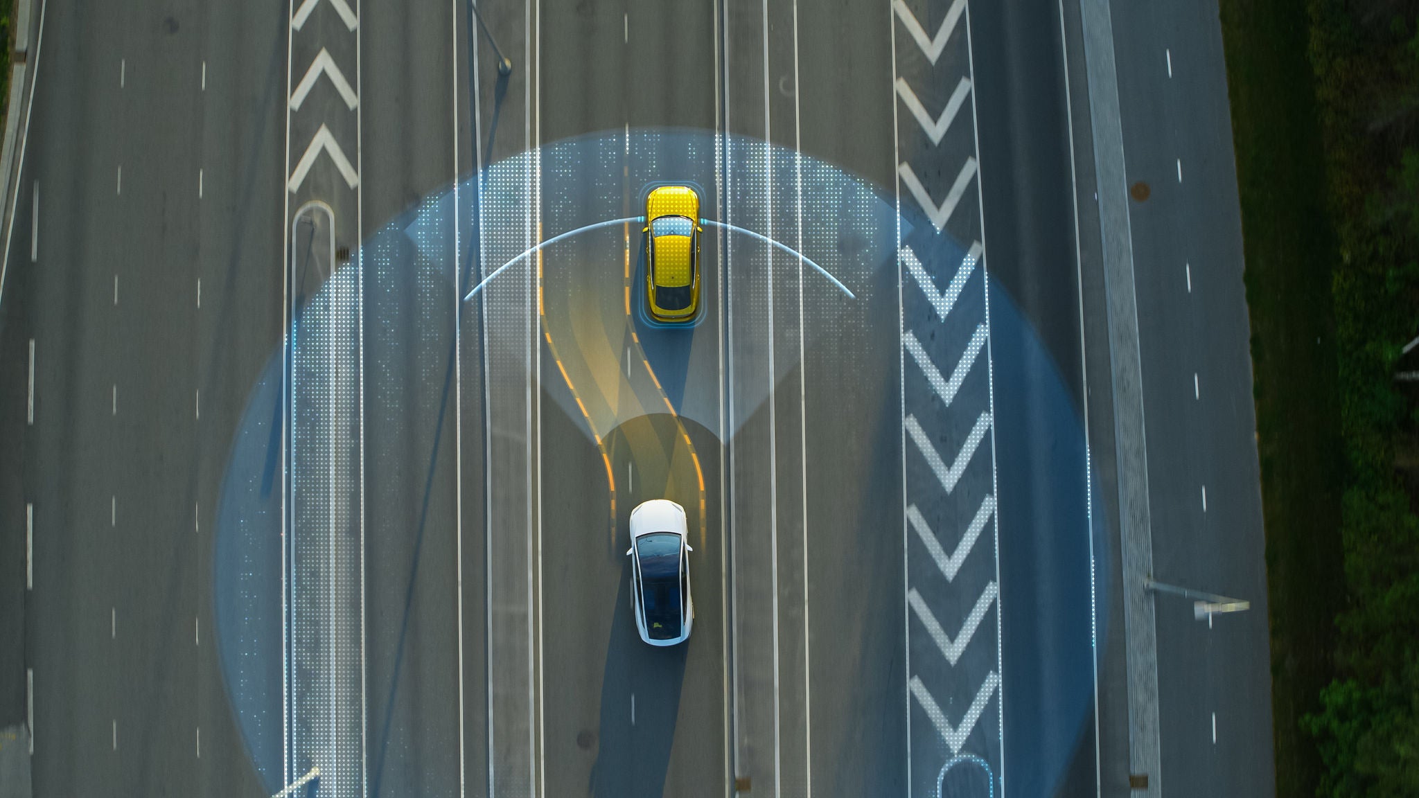 Sensorisch in het dak van de personenauto voor een betere focus