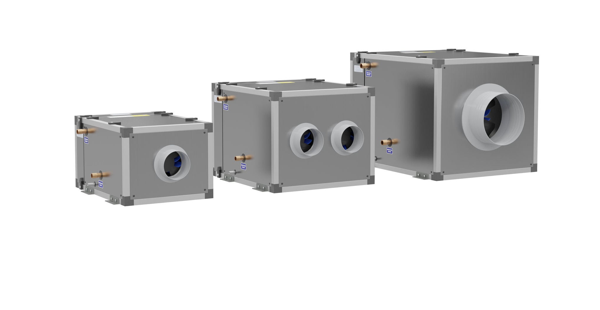 Group picture of BlueCool F-Series air makeup units