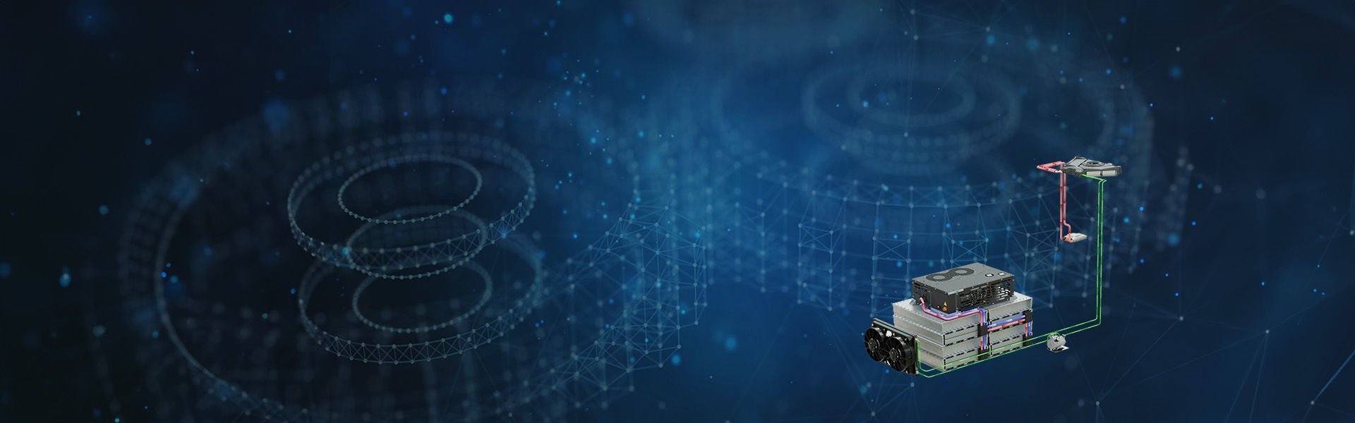 eCTM on blue background